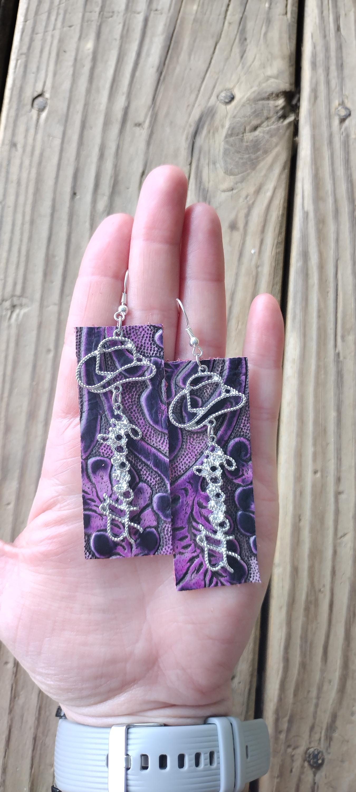 Leather Howdy Earrings