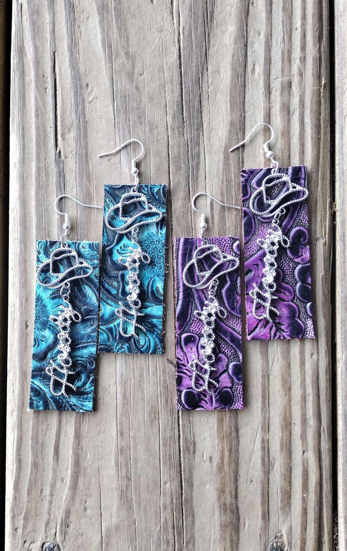 Leather Howdy Earrings