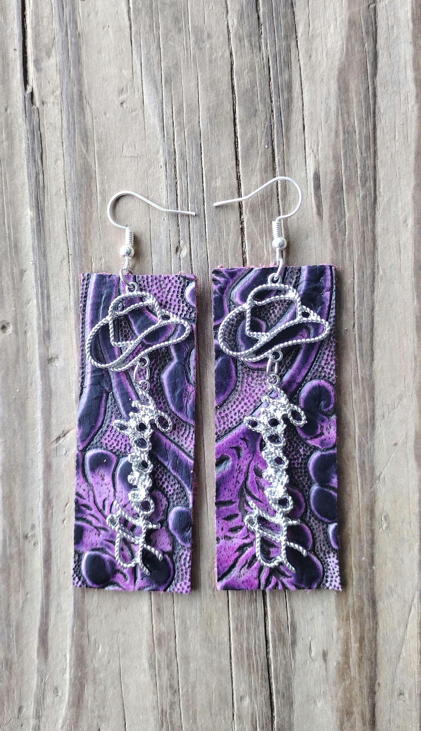 Leather Howdy Earrings