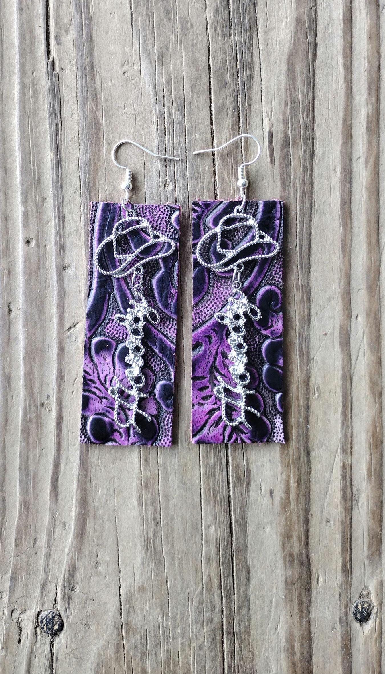 Leather Howdy Earrings